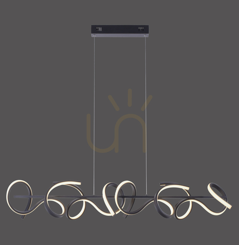 Kontrollera CURLS Taklampa 19033-18 Svart 4xLED