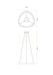 LIRIA taklampa MS756060 Guld 1xLED small 1