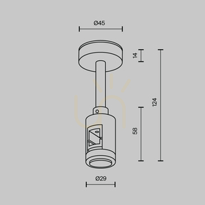 FLARITY TRA156C-B1-B Maytoni fast upphängning för samlingsskenor small 4