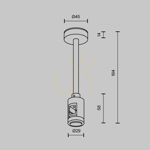 FLARITY TRA156C-SL1-B Maytoni fast upphängning för samlingsskenor small 4