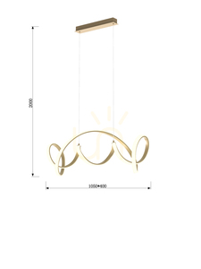 TORONTO pendellampa guld 7095-0115 Aviano small 3