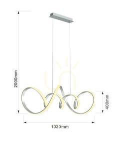 TORONTO silverfärgad pendellampa 97 cm 7095-0163 Aviano small 1