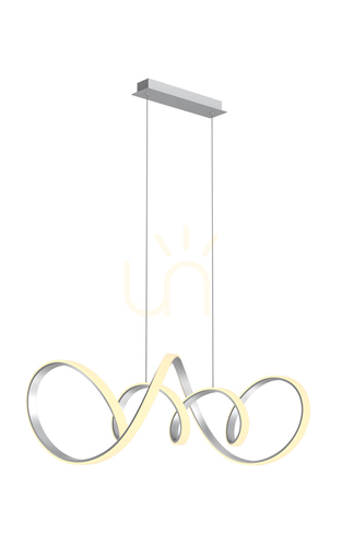 Kontrollera TORONTO silverfärgad pendellampa 97 cm 7095-0163 Aviano