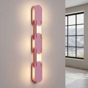 CHAIN 91 vägglampa rosa LED 3000K small 2