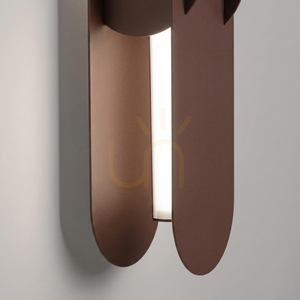 CHAIN 91 brun LED-vägglampa 4000K small 3