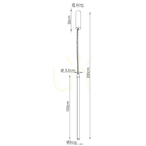 TRANG 75 taupe LED 4000K taklampa small 6