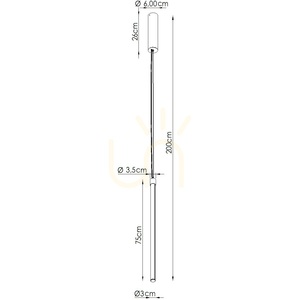 TRANG 100 ultramarin LED 4000K taklampa small 6