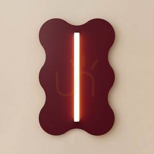 KLOVER vägglampa vinröd small 3