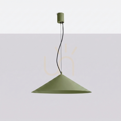 Kontrollera FINT grön oliv LED 4000K pendellampa
