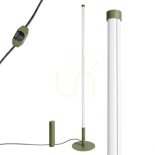 Kontrollera TRANG golvlampa grön oliv 4000K