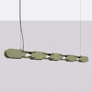 CHAIN 158 pendellampa olivgrön LED 4000K small 1