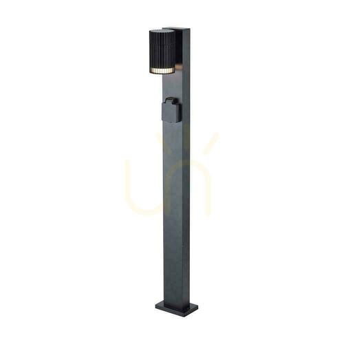 Kontrollera V-TAC 80CM GU10 svart trädgårdsstolpe 230V uttag VT-10178 3 års garanti