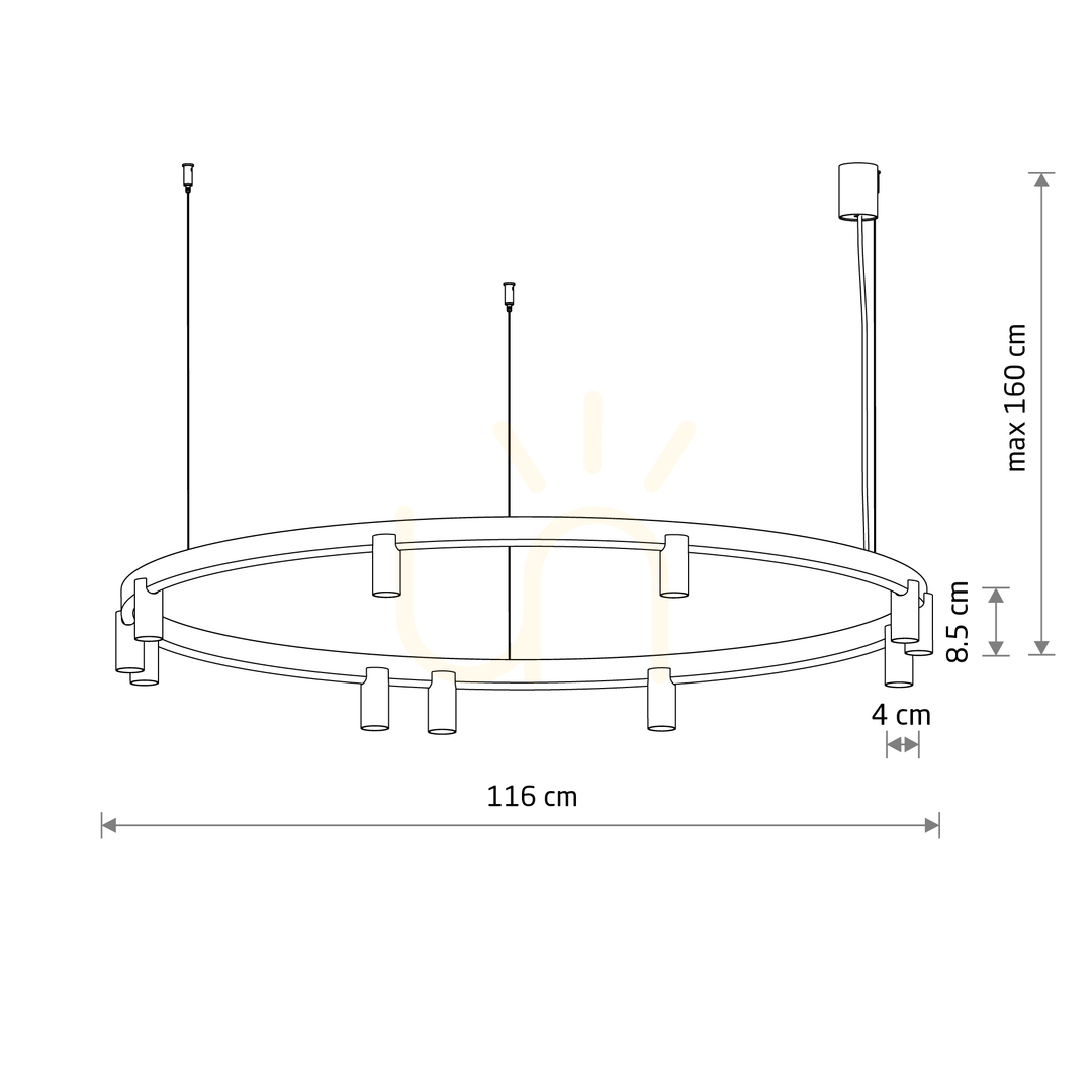 Förhandsvisning FOURTY ROUND LED-pendellampa 12286 Nowodvorski FOURTY ROUND LED-pendellampa 12286 Nowodvorski