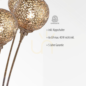 GRETA Golvlampa 398-48 Rost 6xG9 small 3