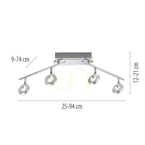 SILEDA plafond 6786-96 Silver 4xLED 7 SILEDA plafond 6786-96 Silver 4xLED small 7