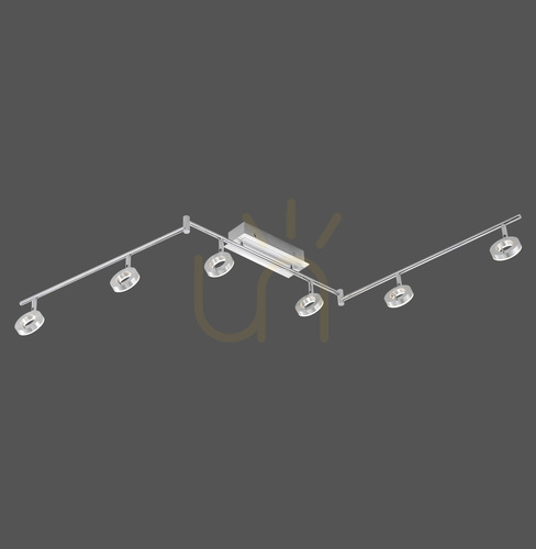 Kontrollera SILEDA Plafond 6787-96 Silver 6xLED