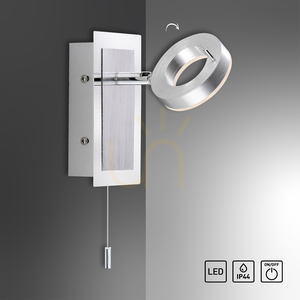 SILEDA vägglampa 9785-96 Silver 1xLED small 8