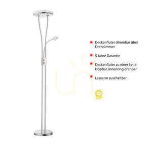 HELIA Golvlampa 11778-55 Silver 3xLED 3 HELIA Golvlampa 11778-55 Silver 3xLED small 3