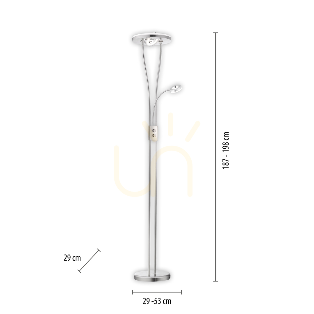 Förhandsvisning HELIA Golvlampa 11778-55 Silver 3xLED HELIA Golvlampa 11778-55 Silver 3xLED
