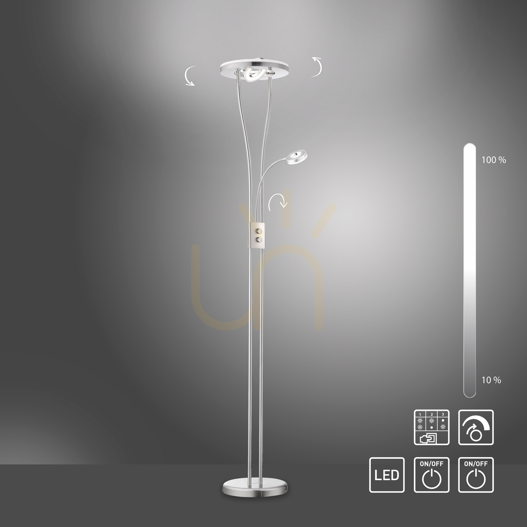 Display HELIA Golvlampa 11778-55 Silver 3xLED HELIA Golvlampa 11778-55 Silver 3xLED