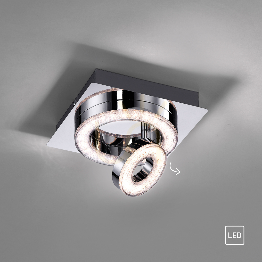Förhandsvisning TIM Plafond 14520-17 Krom 2xLED TIM Plafond 14520-17 Krom 2xLED