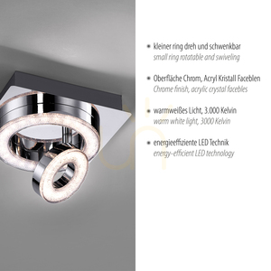 TIM Plafond 14520-17 Krom 2xLED 3 TIM Plafond 14520-17 Krom 2xLED small 3