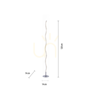 WAVE Golvlampa 15168-55 Silver 1xLED small 7