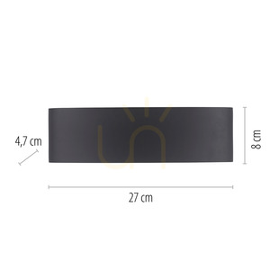 Paul Neuhaus CARLO 9489-13 LED-vägglampa, antracit, 27 cm, IP54 small 7