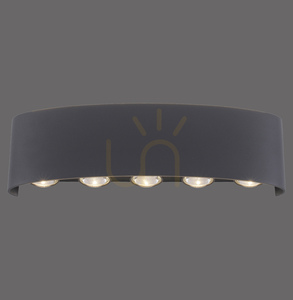 Paul Neuhaus CARLO 9489-13 LED-vägglampa, antracit, 27 cm, IP54 small 0