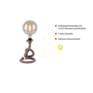 ROPE Bordslampa 15480-18 Svart 1xE27 small 3