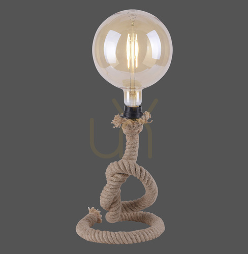 Kontrollera ROPE Bordslampa 15480-18 Svart 1xE27