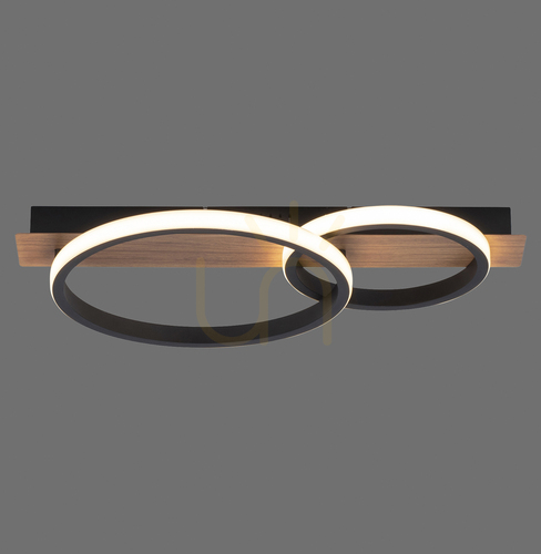 Kontrollera TROOPER Plafond 15615-78 Svart 1xLED