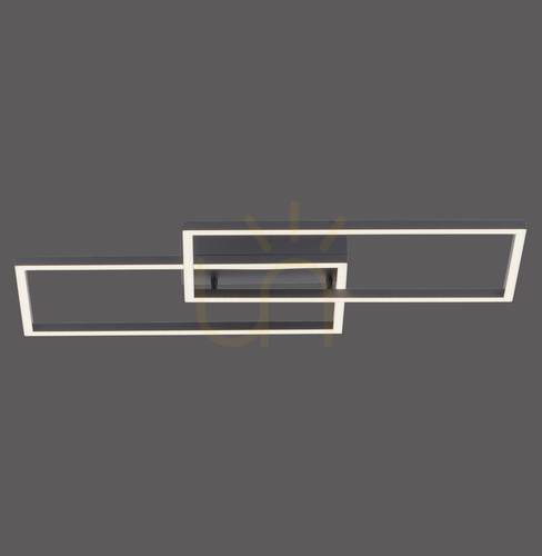 Kontrollera Plafond IVEN 14140-18 Svart 2xLED