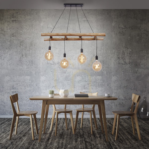 EDGAR Pendellampa 15025-18 Svart 4xE27 small 2