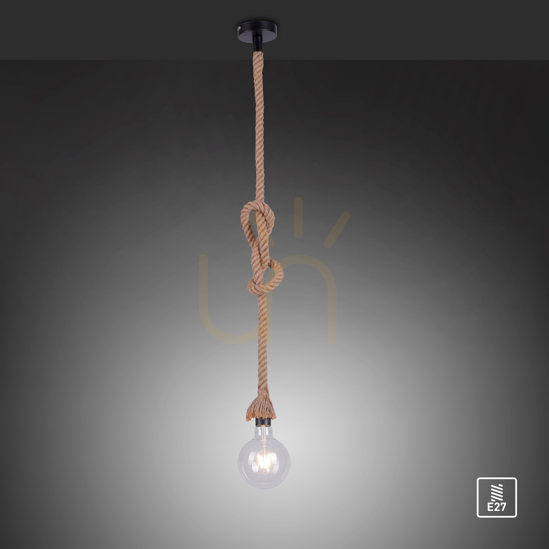 Display ROPE Taklampa 15481-18 Brun 1xE27 ROPE Taklampa 15481-18 Brun 1xE27