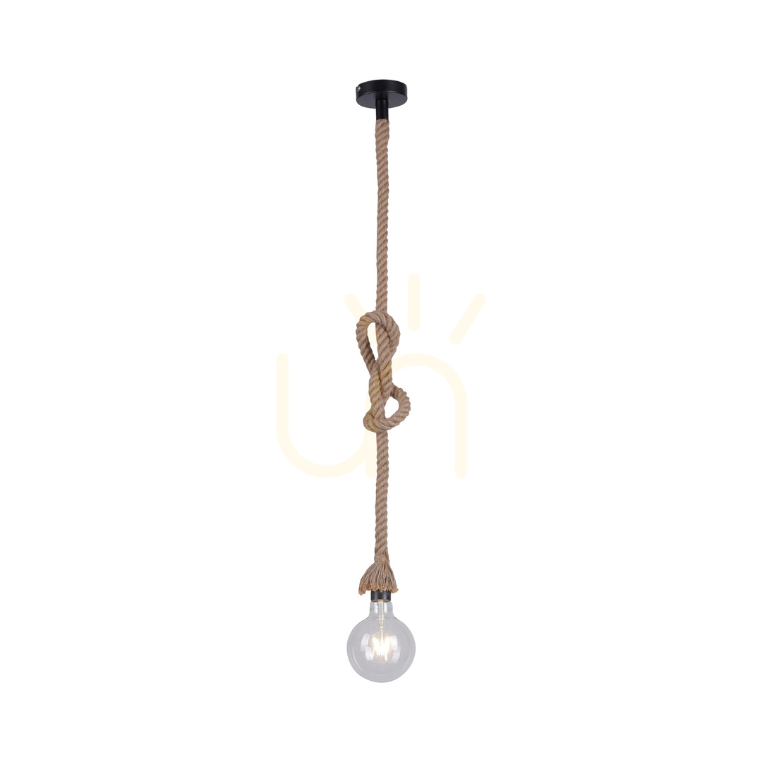 Visa ROPE Taklampa 15481-18 Brun 1xE27 ROPE Taklampa 15481-18 Brun 1xE27