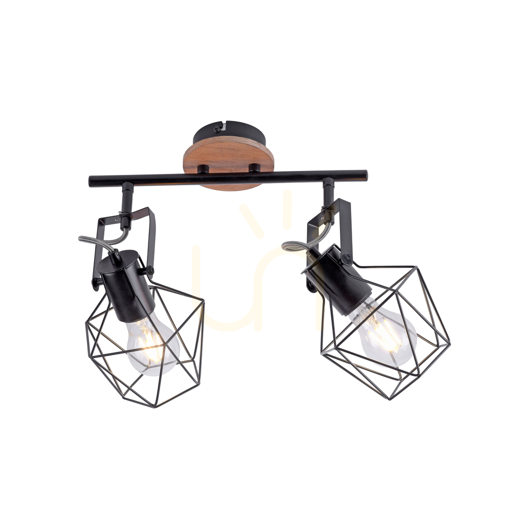 Utsikt Plafond JARO 15672-78 Svart 2xE27 Plafond JARO 15672-78 Svart 2xE27
