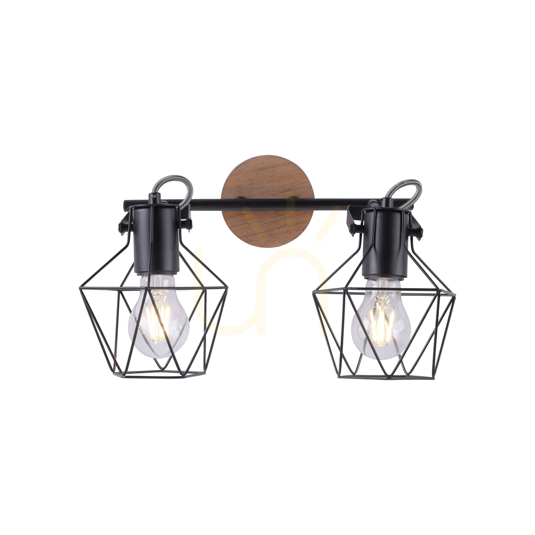 Kontrollera Plafond JARO 15672-78 Svart 2xE27 Plafond JARO 15672-78 Svart 2xE27