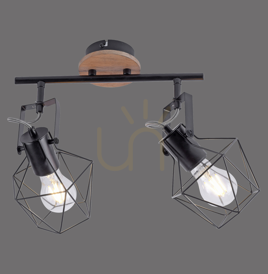 Kontrollera Plafond JARO 15672-78 Svart 2xE27 Plafond JARO 15672-78 Svart 2xE27