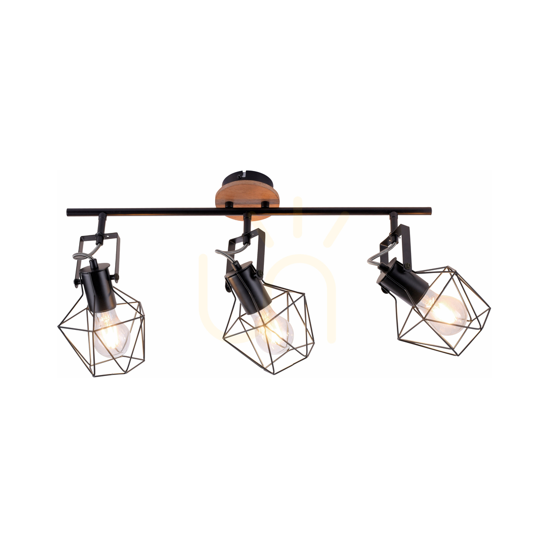 Utsikt Plafond JARO 15673-78 Svart 3xE27 Plafond JARO 15673-78 Svart 3xE27