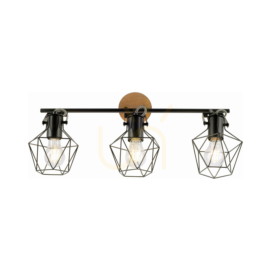 Kontrollera Plafond JARO 15673-78 Svart 3xE27 Plafond JARO 15673-78 Svart 3xE27