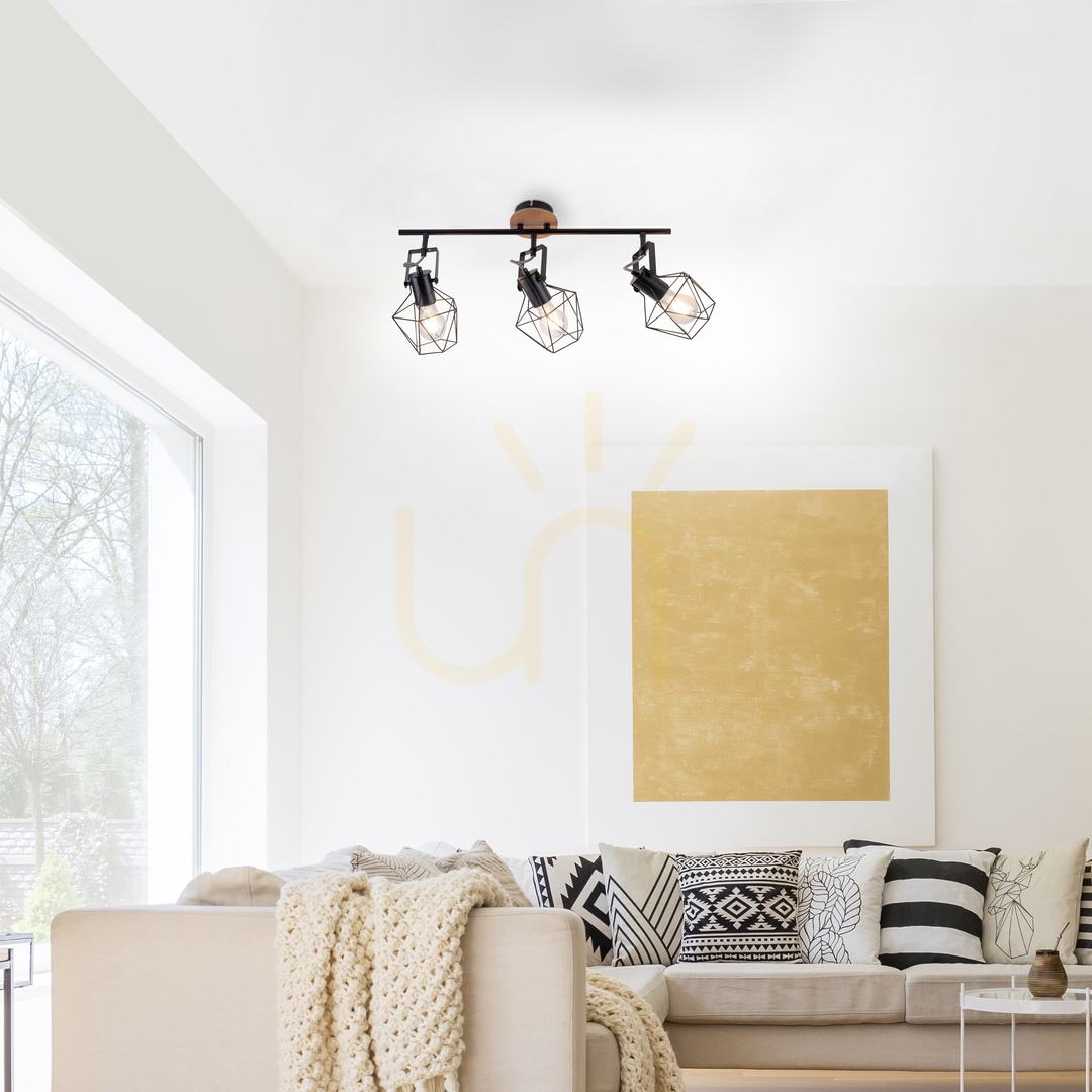 Förhandsvisning Plafond JARO 15673-78 Svart 3xE27 Plafond JARO 15673-78 Svart 3xE27