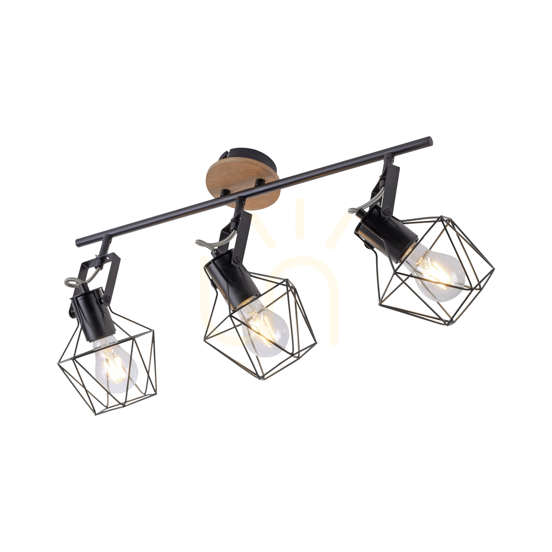 Kontrollera Plafond JARO 15673-78 Svart 3xE27 Plafond JARO 15673-78 Svart 3xE27