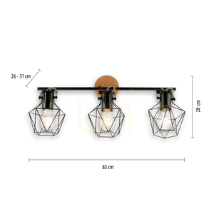 Plafond JARO 15673-78 Svart 3xE27 6 Plafond JARO 15673-78 Svart 3xE27 small 6