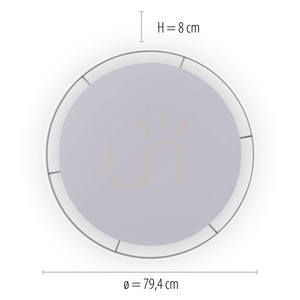 Q-VITO Taklampa 8418-55 Silver 1xLED small 8