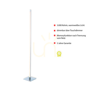 BELLA Golvlampa 11785-55 Silver 1xLED small 3