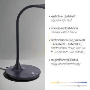 RAFAEL Bordslampa 13061-18 Svart 1xLED small 3