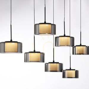 RIKA Pendellampa 2115-18 Svart 7xLED small 10