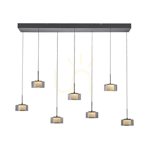RIKA Pendellampa 2115-18 Svart 7xLED small 14