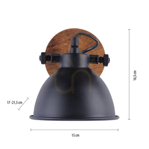 SAMIA Plafond 11981-18 Svart 1xE14 small 7